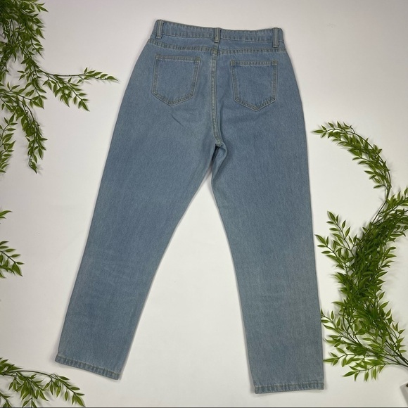 SHEIN Sz S Light Washed Denim High Rise Mom Jeans Women’s - Picture 6 of 10